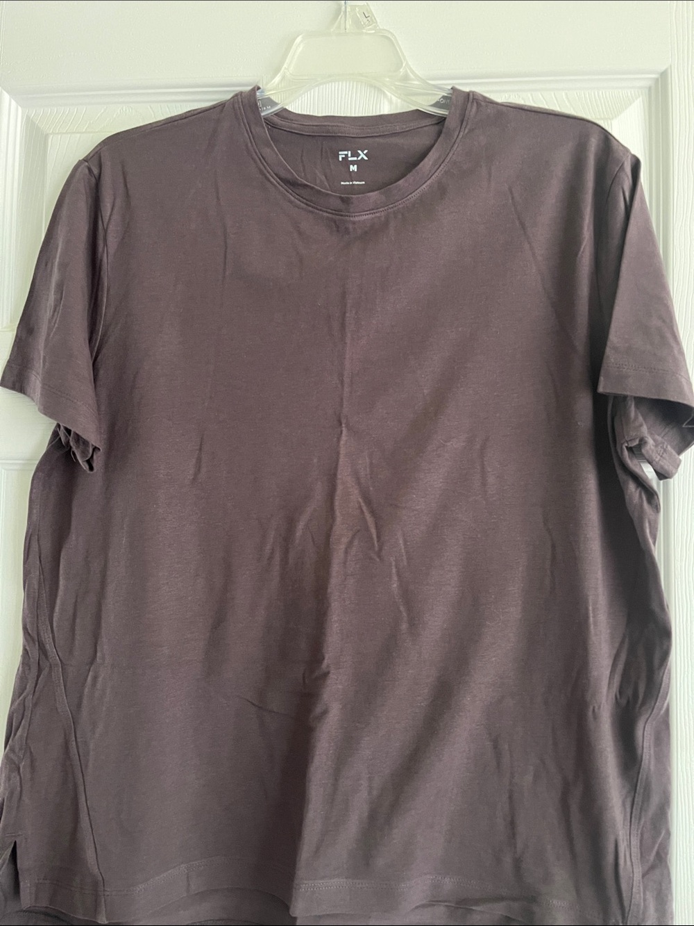 FLX Women's Short Sleeve Crewneck Tee in deep purple